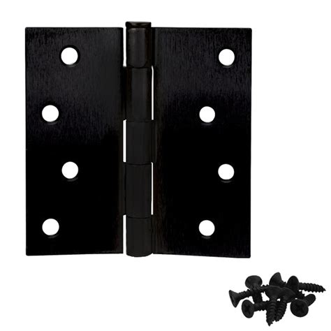 Cosmas Matte Black Door Hinge 4" with Square Corners: 23841 - Discount ...