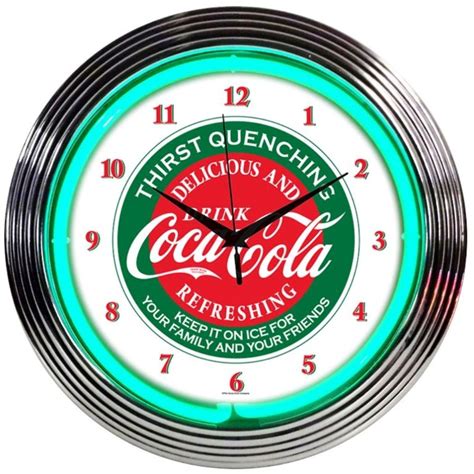 Neonetics Drinks Coca Cola Evergreen Neon Wall Clock Inch