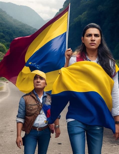 Pueblo Colombiano Con Su Bandera Foto O Imagen Gratis Imagen Premium