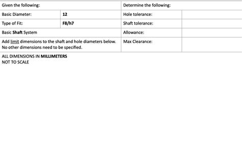 Given the following: Determine the following: Basic Diameter: 12 Hole ...