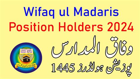 Wifaq Ul Madaris Position Holders Hijri Announced