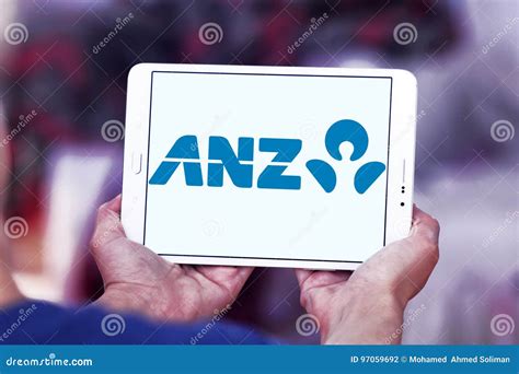 ANZ bank logo editorial photography. Image of investment - 97059692