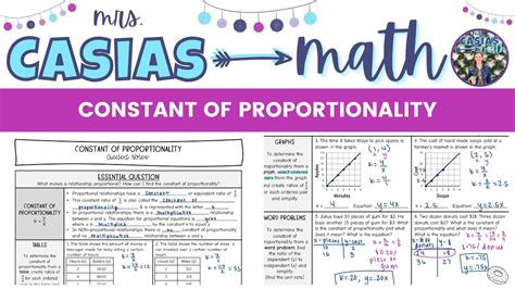 Constant Of Proportionality 7th Grade Math Lesson YouTube