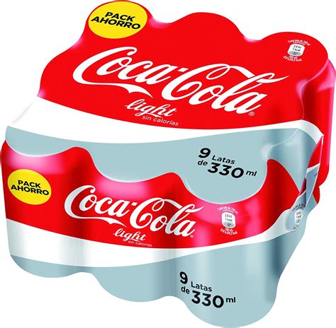 Coca Cola Light Lata 330 Ml Pack De 9 Pack De 2 Amazon Es