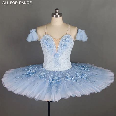 Pale Blue Lace Bodice With Rich Decoration Professional Ballet Tutu Classical Dance Tutu