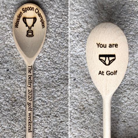 Trophy Spoon Personalised Engraved Wooden Spoon Winner Etsy