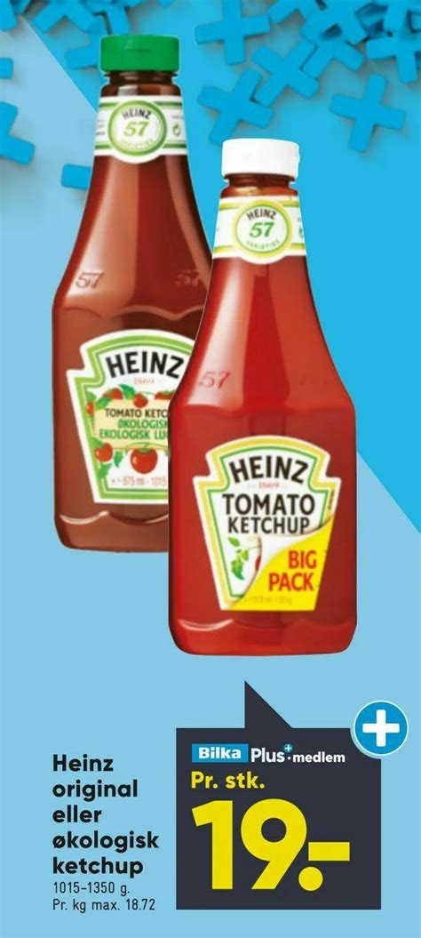 Heinz Original Eller Kologisk Ketchup Tilbud Hos Bilka