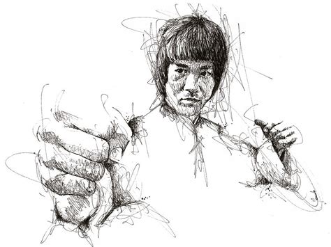 Bruce Lee Drawing By Jan Poncelet Pixels