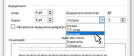 Alterar o espaçamento entre linhas no Word Suporte da Microsoft