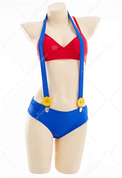 Kawaii Mario Two Piece Bikini Set Women Swimsuit Bathing Suit Top Quality Swimwear For Sale