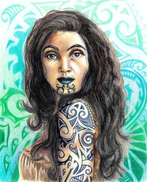 Maori Woman Drawing by Scarlett Royal - Maori Woman Fine Art ... | Maori tattoo, Maori art ...