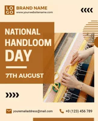 National Handloom Day Poster Templates Photoadking