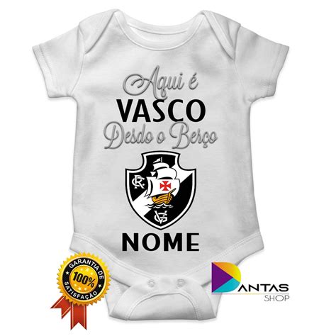 Body Bebe Infantil Vasco Da Gama Personalizado Nome Shopee Brasil