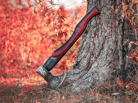 Viking Forged Axe RAGNAR Viking Axe Personalised Hatchet Etsy