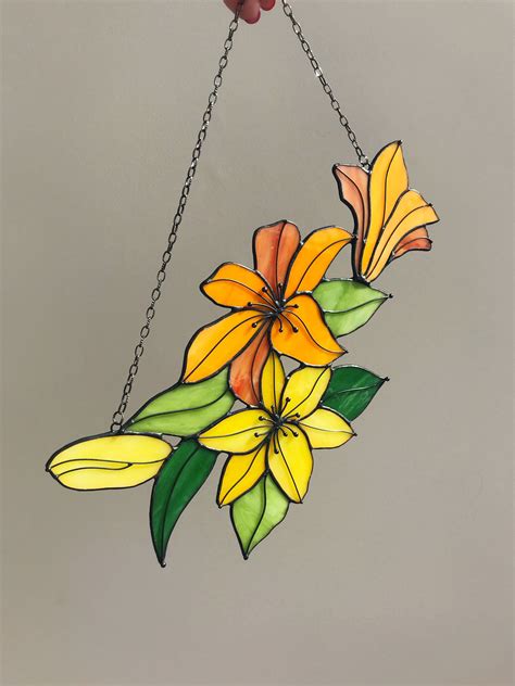 Stained Glass Flower Suncatcher Patterns Glass Designs