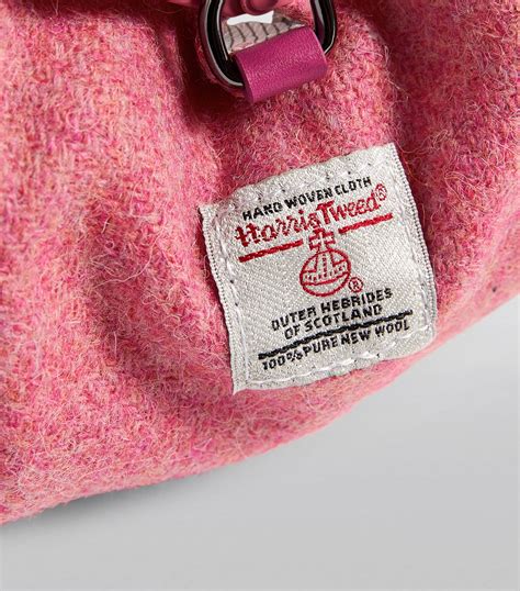 Weekend Max Mara Pink Small Harris Tweed Pasticcino Clutch Bag Harrods Uk