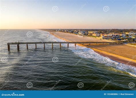 Aerial View of Fishing Pier in Saint Augustine Beach during Sunrise ...