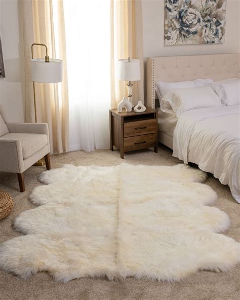 Ivory White Extra Large Sheepskin Rug Octo X Ft Sheepskin Town