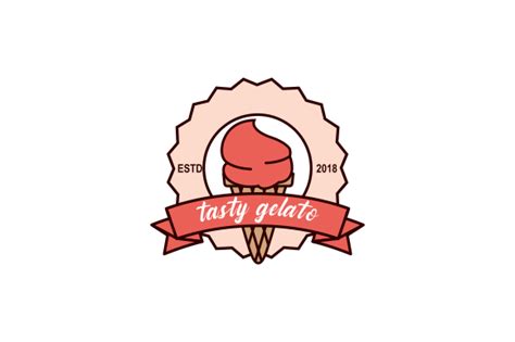 Ice Cream Shop Logo Template Graphic By 2qnah · Creative Fabrica