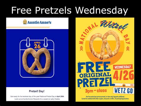 Free Pretzel Day Wetzels Auntie Anne S Pretzel Maker