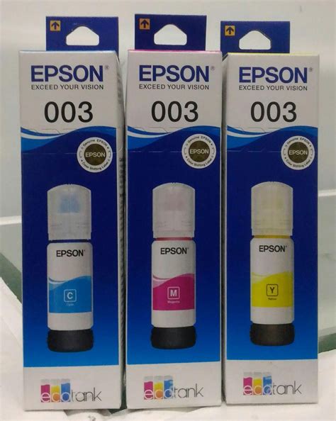 Epson Genuine Color Ink Bottle Set Cyan Magenta Yellow Lazada Ph