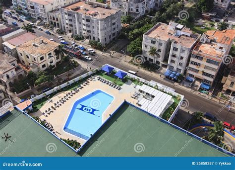 Pool on rooftop of hotel. stock image. Image of style - 25858287