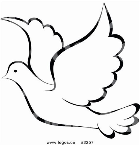 Free Printable Dove Template Luxury Peace Clipart Dove Outline Pencil