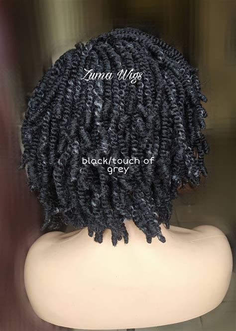 Short Braided Wigs Faux Locs Wig Kinky Curl Short Wigs For Etsy