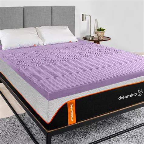 Colchoneta Memory Foam Matrimonial Dreamlab Lavanda 7cm Meses Sin