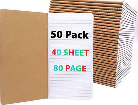 50 Pack Notebook Journals Travel Notebooks For Memo Journal Notes