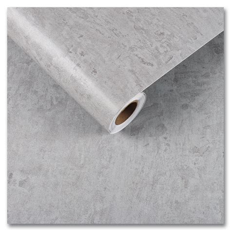 Cre8tive 24x708 Large Size Concrete Contact Paper Grey Extra Thick Texture Cement Wallpaper