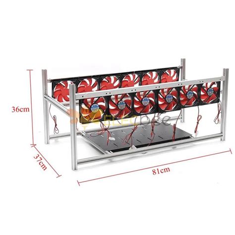 8GPU DIY Mining Case Miner Mining Frame Case Mining Rig Frame