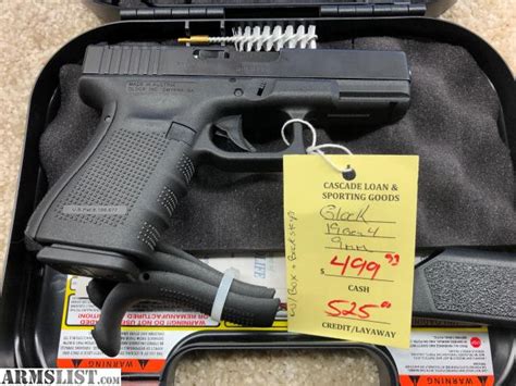 ARMSLIST For Sale GLOCK 19 GEN 4 9 MM IN CASE WITH BACKSTRAPS