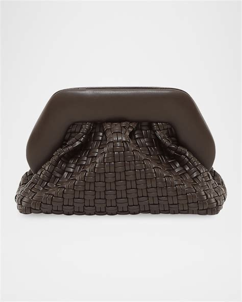 Themoire Tia Micro Woven Vegan Fabric Clutch Bag Neiman Marcus