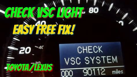 How To Turn Off Vsc Light Lexus