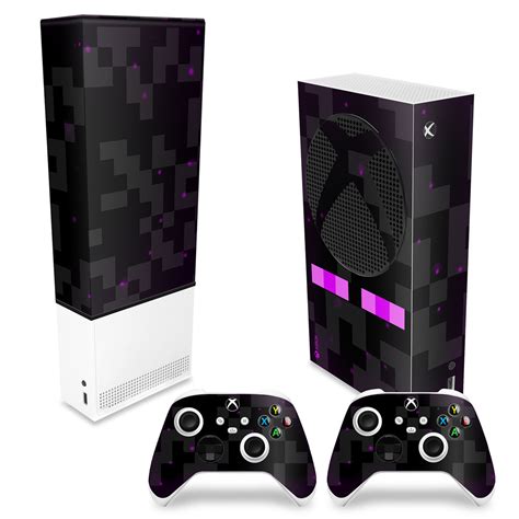 Kit Xbox Series S Capa Anti Poeira E Skin Minecraft Enderman Pop