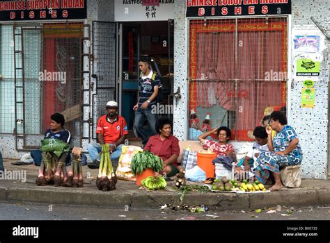 Fiji Nadi Street Scene Stock Photo Alamy