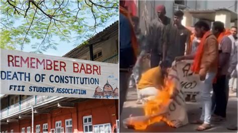 Shocking : Clashes erupted at FTII over ‘Remember Babri’ banner in Pune ...