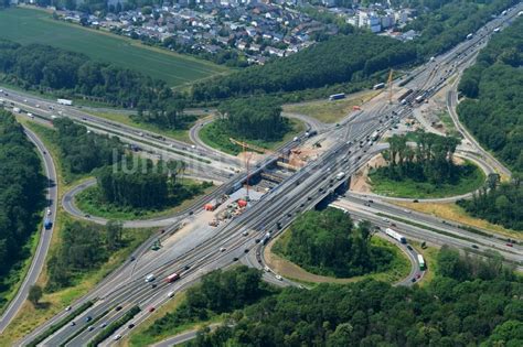 Luftaufnahme K Ln Verkehrsf Hrung Am Autobahnkreuz Der Bab A A