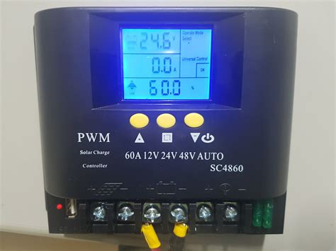 Controlador De Carga Painel Pwm Solar Usb Lcd 60a 12 24 48V Loja