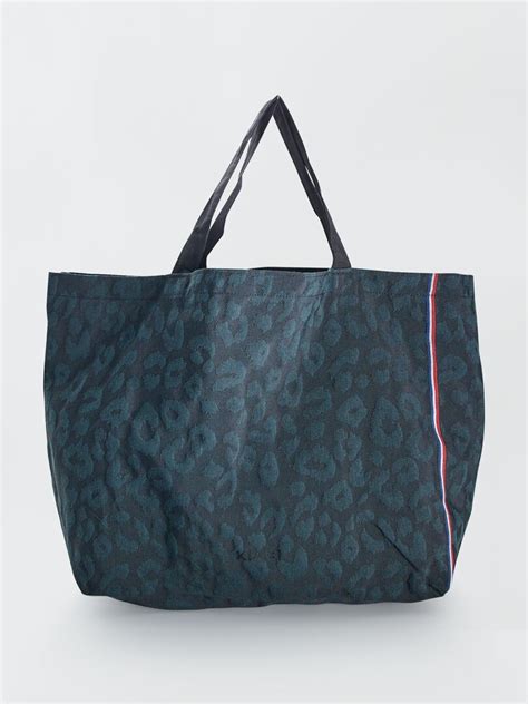 Tote Bag Grande Les Tissages De Charlieu Verde Kiabi