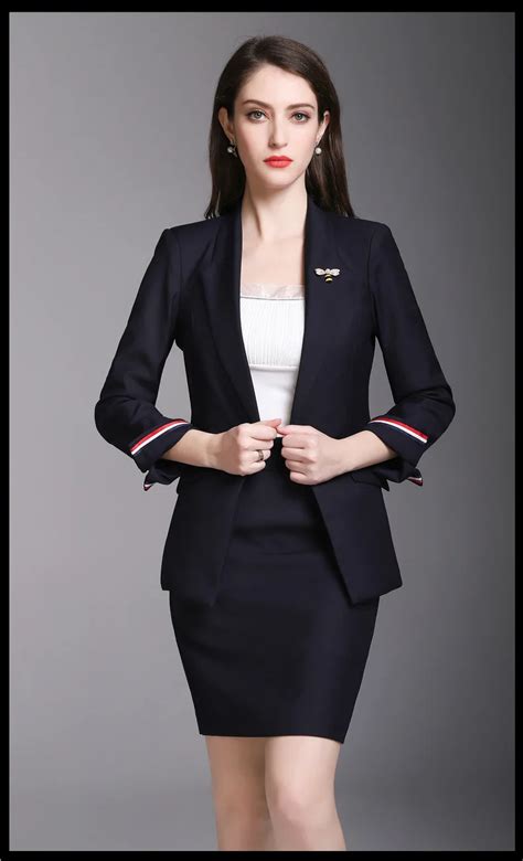 Buy Military Black Cool Girl Suits Womens Skirt Suits Girl Work Suits Office