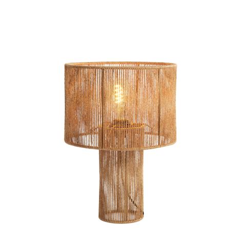 Lampe De Table Rustique Beige En Corde Light Living Lavatera