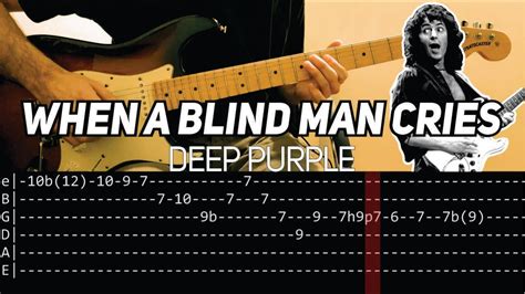 Deep Purple When A Blind Man Cries Solos Guitar Lesson With TAB