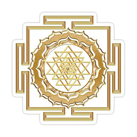 Shri Yantra Cosmic Conductor Of Energy Sticker By Anne Mathiasz