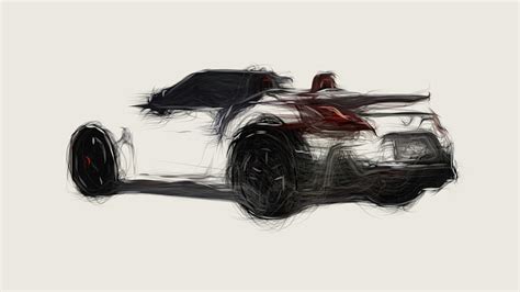 Nissan 370z Nismo Roadster Concept Car Drawing Digital Art By Carstoon Concept Fine Art America