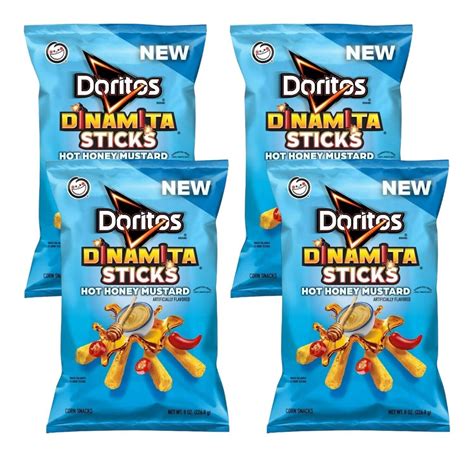 Doritos Dinamita Sticks Hot Honey Mustard Tortilla Chips 9 Oz 4 Pack