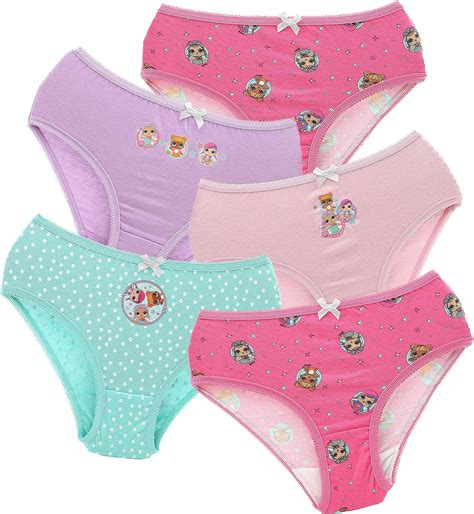 Lol Surprise Culotte Pour Fille 100 Coton Boxer Slip Sous Vetement Bebe Filles 4 10 Pack De 5