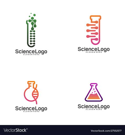 Set lab logo design concept creative Royalty Free Vector