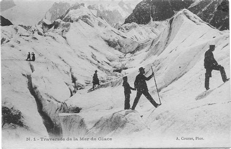 Chamonix Mont Blanc Travers E De La Mer De Glace Carte Postale